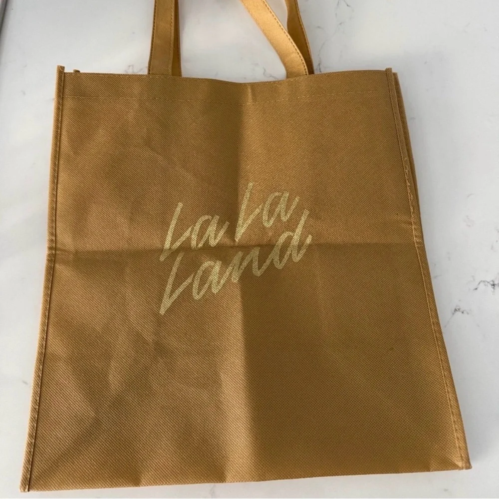 CALABASAS La La Land Cafe Tote Reusable Bag NWOT COLLECTIBLE RARE Gold Limited